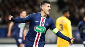 Leandro Paredes lors du match Pau-PSG, le 29 janvier 2020