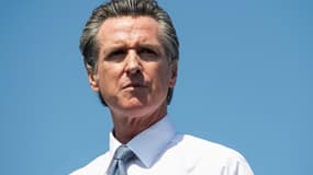 Le gouverneur de Californie Gavin Newsom lors d'un meeting de campagne, le 8 septembre 2021