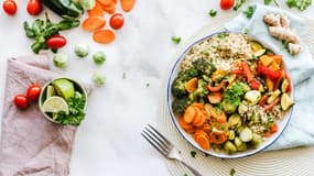 Un repas végétarien.