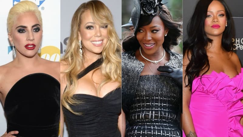 Lady Gaga, Mariah Carey, Naomi Campbell et Rihanna