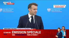 Emmanuel Macron parle d'une "guerre d'agression" en Ukraine et appelle à "une paix durable"