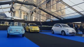 L'exposition présente 6 modèles de Fiat 500 d'hier et d'aujourd'hui.