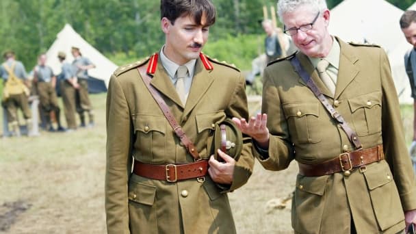 Justin Trudeau sur le tournage "The Great War"