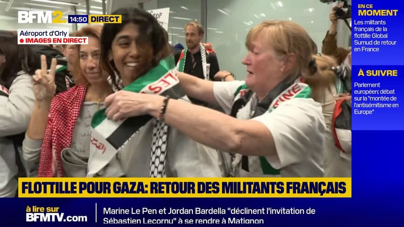Flottille pour Gaza: quatorze Français expulsés d'Israël, dont Rima Hassan, ont atterri à Orly