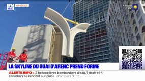 Marseille: la dernière voûte de la tour "la Porte bleue" a été posée 