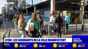 Lyon: les soignants de la ville manifestent