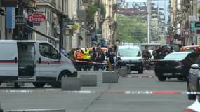 La rue Victor-Hugo à Lyon (Rhône), après un attentat à la bombe le 24 mai 2019. (Archives)