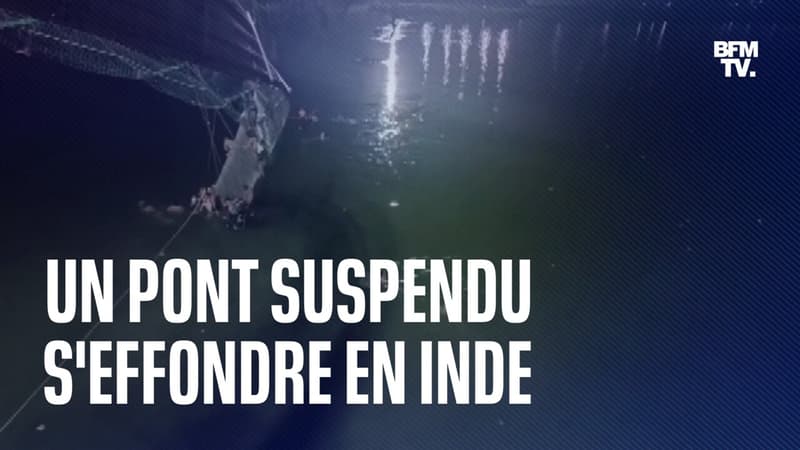 Inde: un pont suspendu s'effondre, au moins 30 morts