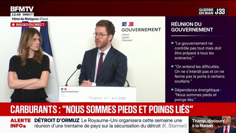 Carburants: la France "est pieds et poings liées à des puissances étrangères", souligne Maud Bregeon