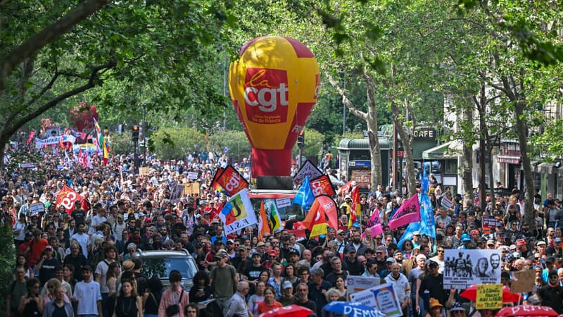 DIRECT. 1er-Mai: la CGT relève plus de 300.000 manifestants en France, dont 100.000 à Paris