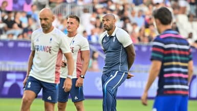 Thierry Henry lors du quart de finale des Jeux olympiques France-Argentine, le 2 août 2024.