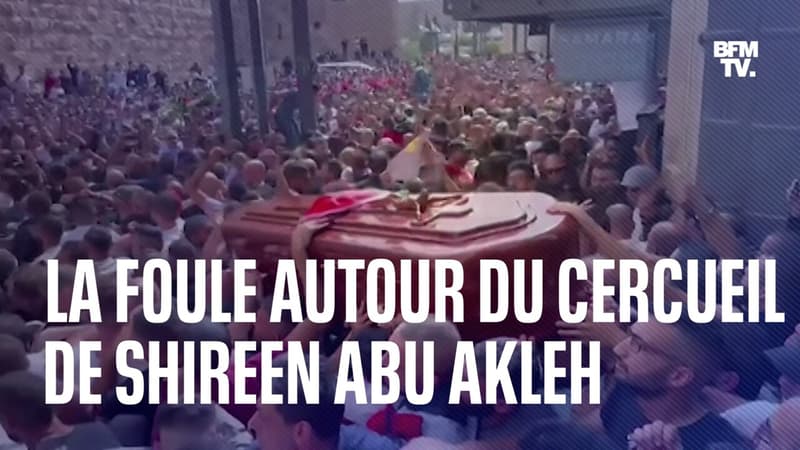 Marée humaine pour accompagner le cercueil de la journaliste tuée en Cisjordanie au cimetière
