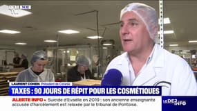 Suspension des droits de douane: "Je ne sais pas à quel taux ils vont être taxés", raconte Laurent Cohen, président de Corania, une entreprise de parfums