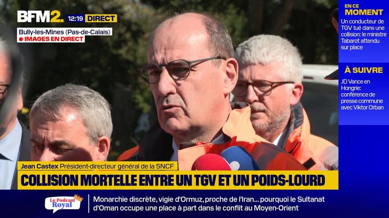 Collision mortelle entre un TGV et un poids-lourd: "un dramatique accident" , déclare Jean Castex, président-directeur général de la SNCF