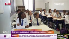 C'est votre avis : Êtes-vous favorable au retour de l'uniforme à l'école ? - 08/08