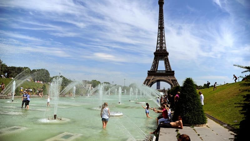 Journée harassante à Paris avec un pic à 39.7°C.