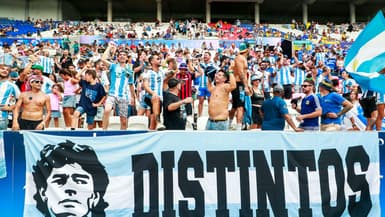 Les supporteurs argentins lors du match contre l'Ukraine (2-0), le 30 juillet 2024