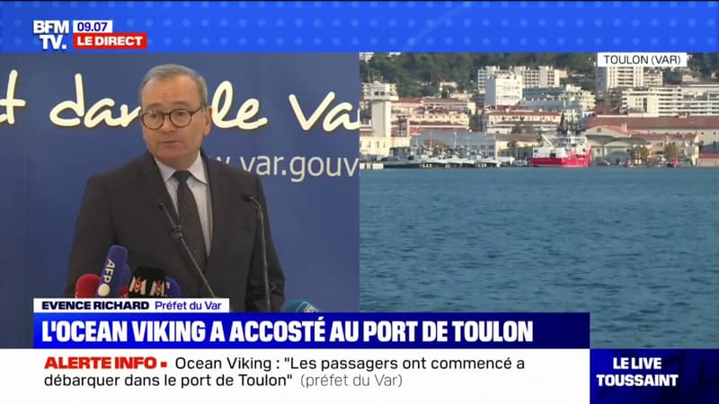 Le préfet du Var, Evence Richard, détaille le dispositif mis en place pour accueillir les migrants de l'Ocean Viking