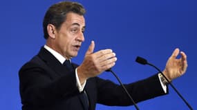 Nicolas Sarkozy en meeting, le 13 décembre 2014.