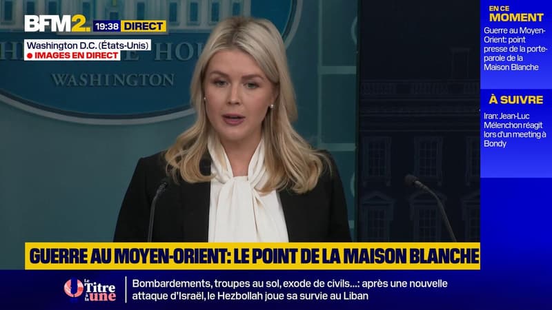 "Le régime terroriste iranien a refusé de négocier", dit la porte-parole de la Maison Blanche, Karoline Leavitt
