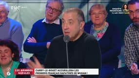 "Elle est belle l'image de 100 français qu'on met en quarantaine pour montrer que le gouvernement endigue bien l'épidémie... Pour moi, c'est de la com' !" - Mourad Boudjellal