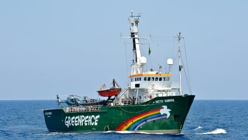 L'Arctic Sunrise, un bateau de Greenpeace.