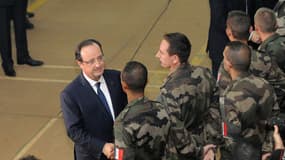 François Hollande à Bangui le 10 décembre 2013.