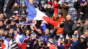 Les supporters français à Edimbourg lors d'Ecosse-France
