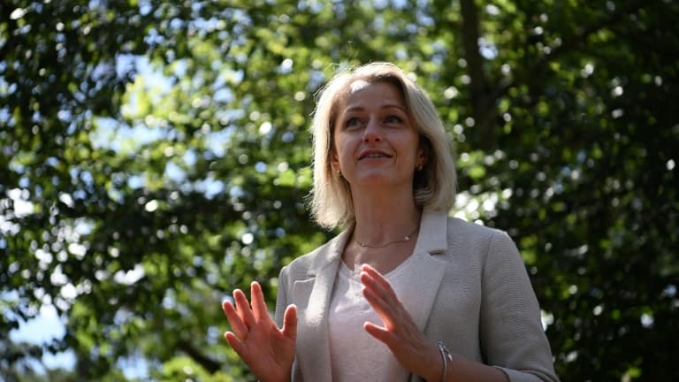 La nouvelle ministre de l'Environnement Barbara Pompili, le 11 juillet 2020 à Fontainebleau