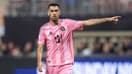 Le milieu de l'Inter Miami Sergio Busquets face Atlanta United en MLS le 16 mars 2025