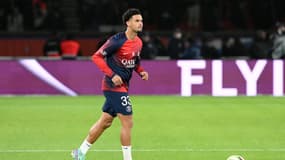 Warren Zaïre-Emery lors de PSG-Nantes, le 9 décembre 2023.