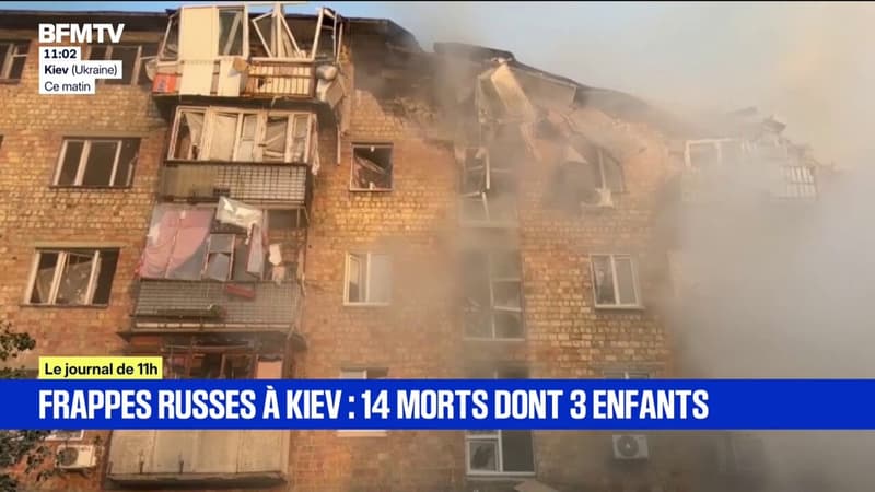 Frappes russes à Kiev: au moins 14 morts dont trois enfants
