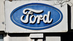 Un panneau du site de Ford à Blanquefort (Aquitaine).