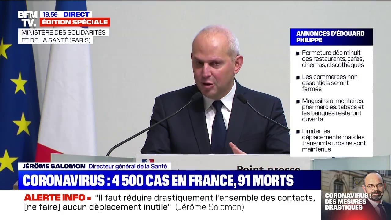 Coronavirus pour Jérôme Salomon, "la réponse à une telle situation, c