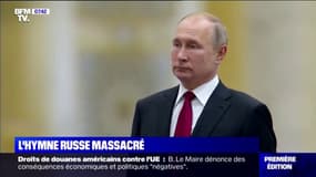 La stoïcisme de Vladimir Poutine face à un hymne russe massacré lors de sa visite en Arabie Saoudite