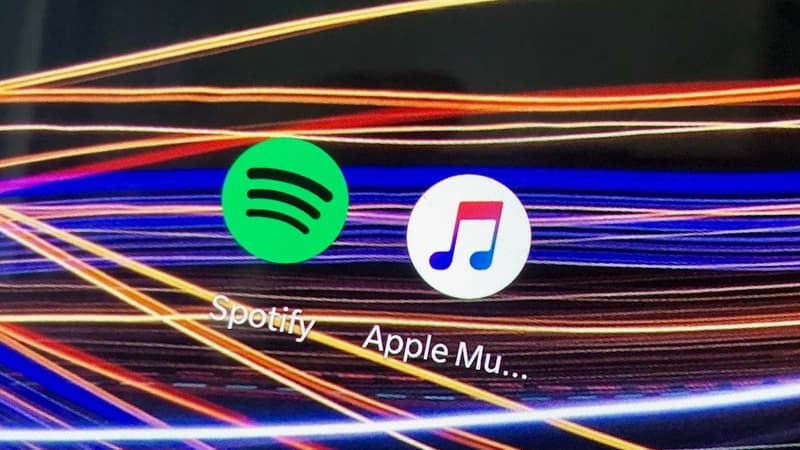 Les applications Spotify et Apple Music.