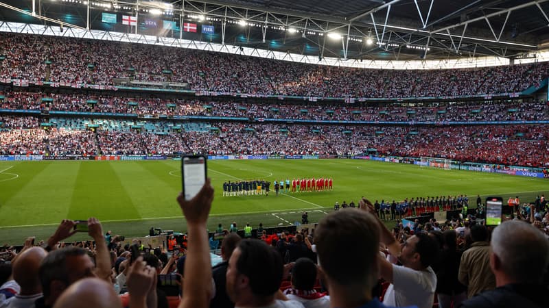 Euro 2021: l'hymne danois sifflé par les supporters anglais à Wembley