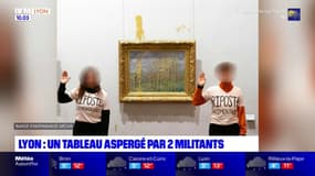 Musée des Beaux-Arts de Lyon: le "Printemps" de Monet aspergé de soupe par deux militantes écologistes