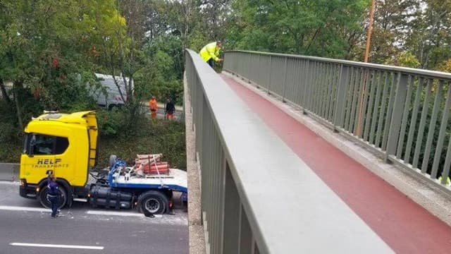 Un pont a été endommagé lors de l'accident