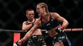 Manon Fiorot lors de son combat contre l’Américaine Rose Namajunas à l'UFC Paris, le 2 septembre 2023