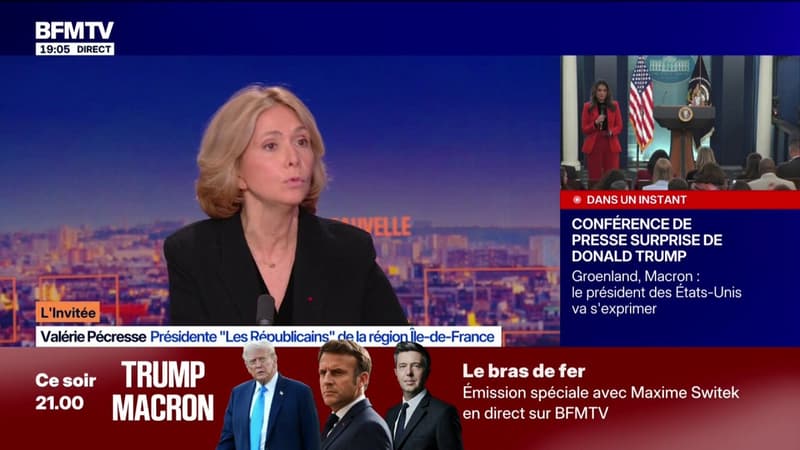 Pour Valérie Pécresse, présidente (LR) de la région Île-de-France, "ce qui se joue en Iran, c'est la défense de la liberté"