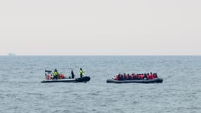 Dix migrants ont été sauvés en mer dans le détroit du Pas-de-Calais (photo d'illustration).