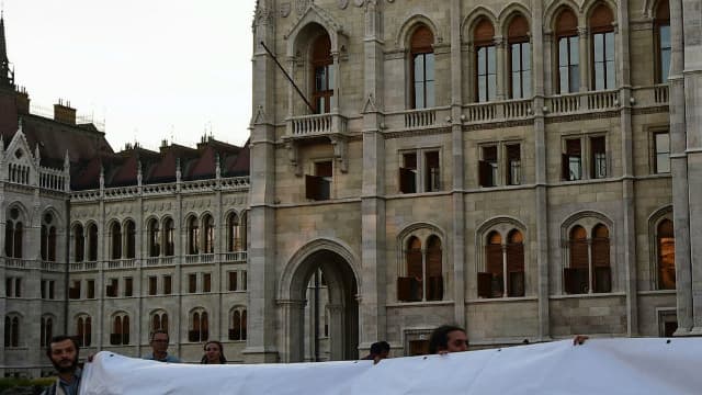 Une manifestation favorable à l'accueil des migrants le 30 septembre 2016 à Budapest