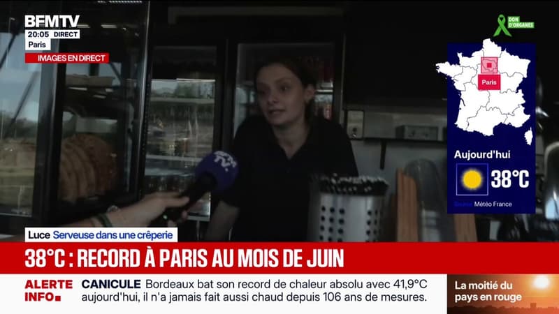 38 degrés à Paris: un record dans la capitale pour un mois de juin