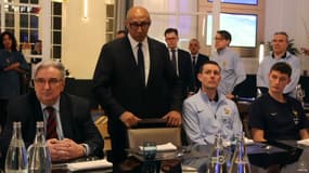 Philippe Diallo lors du diner des Bleus, affichant son soutien à Adrien Rabiot, lundi 17 mars 2025