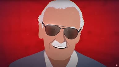 Dessin du visage de Stan Lee, diffusé dans le teaser du documentaire qui lui sera consacré