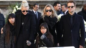 Le clan Hallyday lors de l'hommage à Johnny Hallyday.