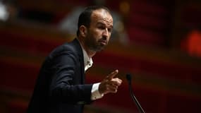 Le député de La France Insoumise (LFI) Manuel Bompard à l'Assemblée nationale à Paris le 10 octobre 2022