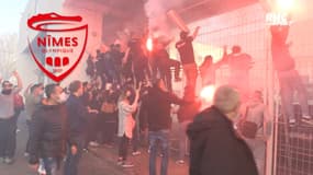 Nîmes-Lorient : Les supporters au soutien de leurs joueurs