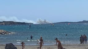 Un incendie s'est déclaré ce dimanche sur l'île du Grand Gaou au large de Six-Fours-les-Plages.